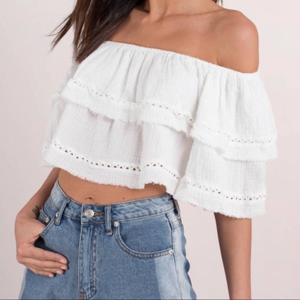 Some Days Lovin Crop Top White